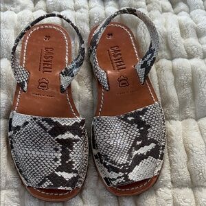 Castell Snakeskin Sandals